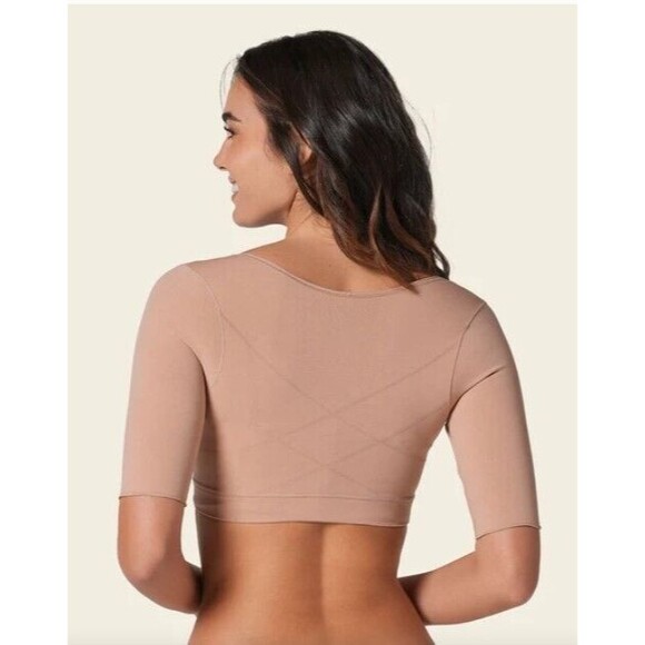 Leonisa Womens Sz S Invisible Upper Arm Shaper Vest Beige Style 015790 - Picture 1 of 14